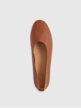 Quince Women's Leather Ballet Flat - Brown